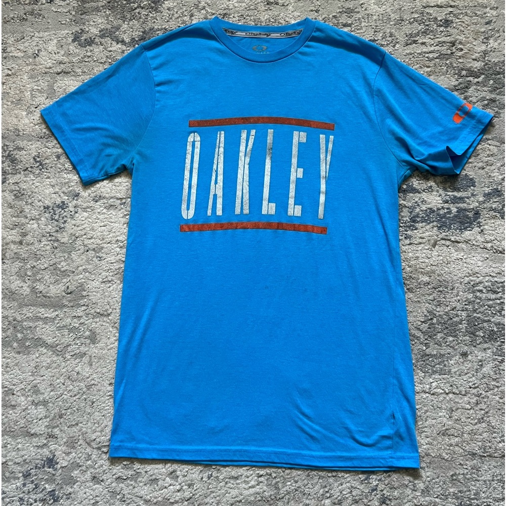 Oakley O Hydrolix Blue Graphic Performance T-Shirt Men’s Large Athletic Tee